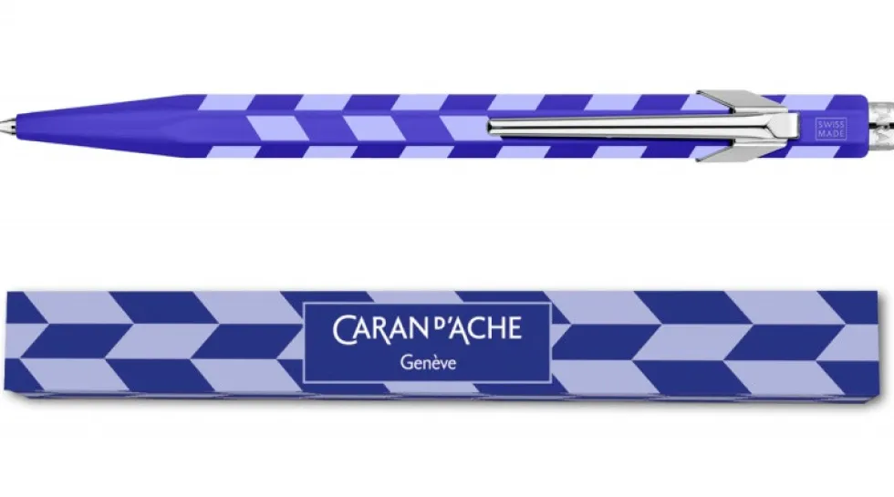 Długopis 849 Mosaic z etui - Caran d'Ache - Royal Blue
