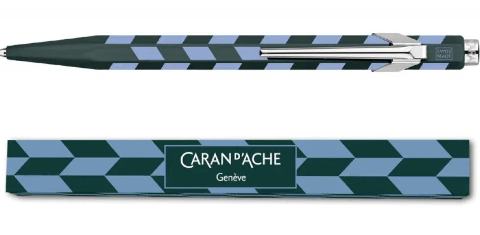 Długopis 849 Mosaic z etui - Caran d'Ache - Spruce Green