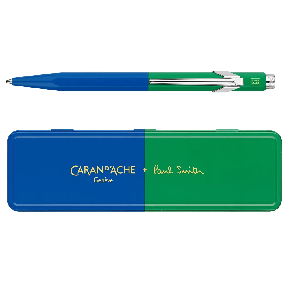 Długopis 849 Paul Smith z etui - Caran d'Ache - Cobalt & Emerald