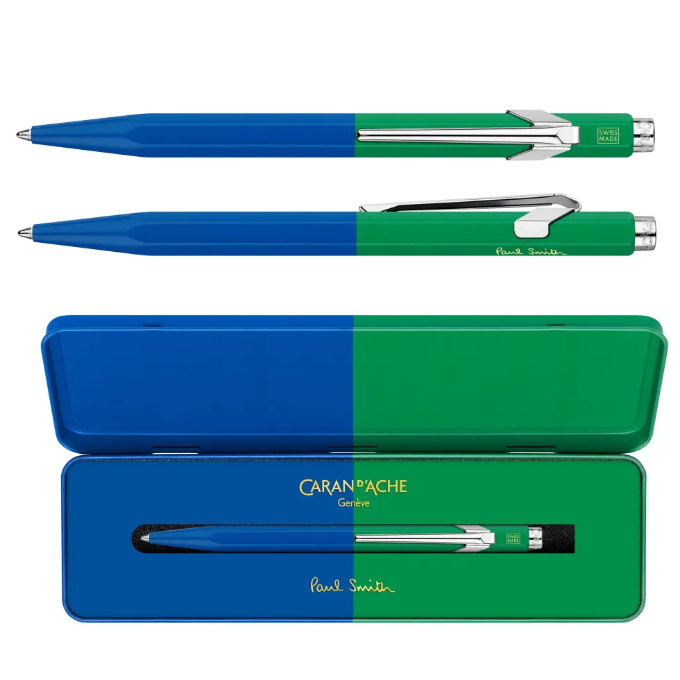 Długopis 849 Paul Smith z etui - Caran d'Ache - Cobalt & Emerald