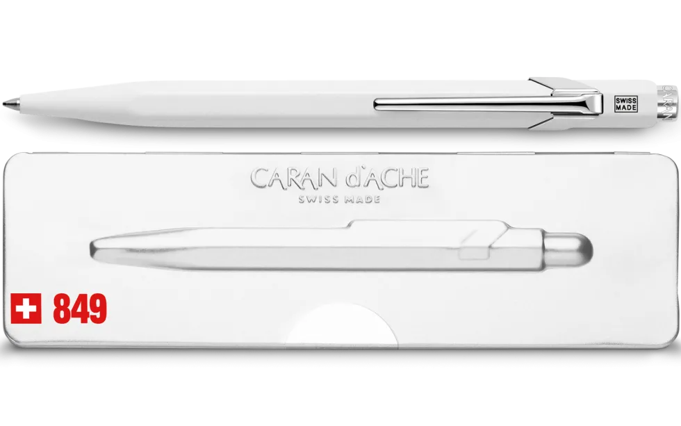 Długopis 849 Pop Line z etui - Caran d'Ache - biały