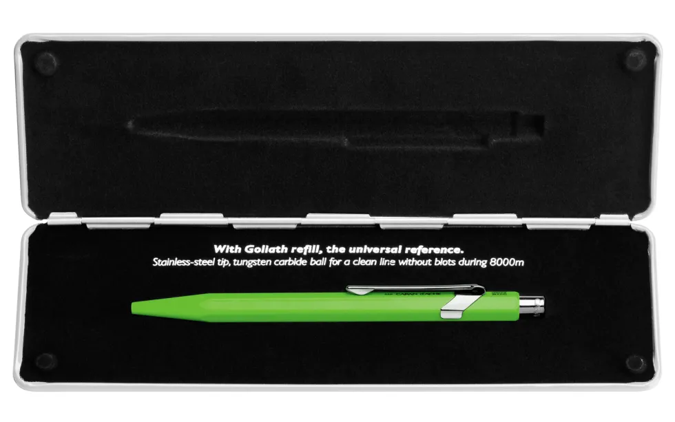 Długopis 849 Pop Line z etui - Caran d'Ache - zielony fluo