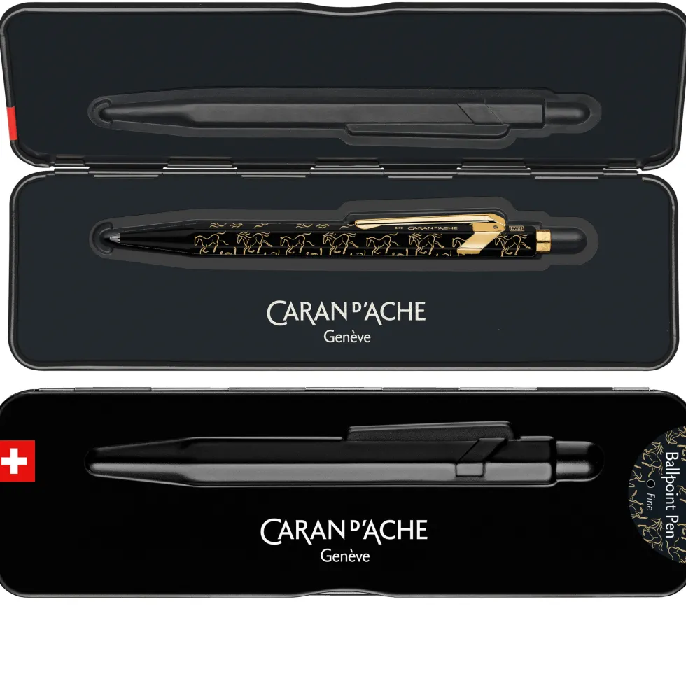 Długopis 849 Year of The Horse w etui - Caran d'Ache - czarny