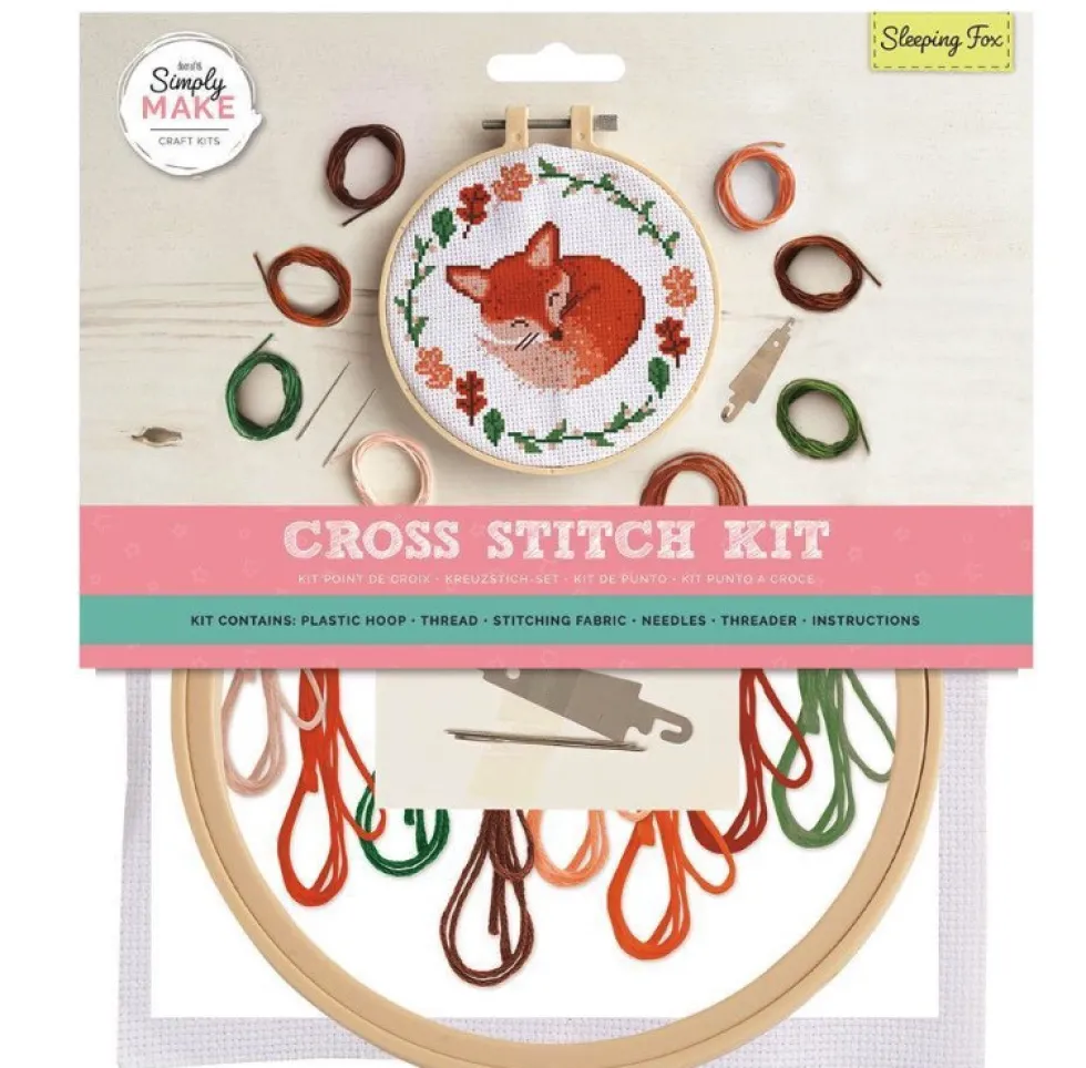 Duży zestaw do haftu krzyżykowego - doCrafts - Śpiący lisek