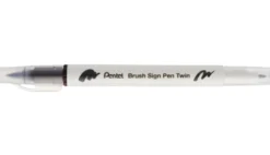 Dwustronny pisak pędzelkowy Brush Sign Pen Twin - Pentel - ciemnobrązowy