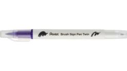 Dwustronny pisak pędzelkowy Brush Sign Pen Twin - Pentel - fioletowy