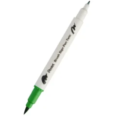 Dwustronny pisak pędzelkowy Brush Sign Pen Twin - Pentel - jasnozielony