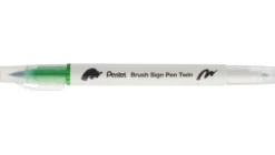Dwustronny pisak pędzelkowy Brush Sign Pen Twin - Pentel - jasnozielony