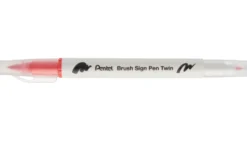 Dwustronny pisak pędzelkowy Brush Sign Pen Twin - Pentel - koralowy róż