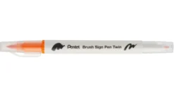 Dwustronny pisak pędzelkowy Brush Sign Pen Twin - Pentel - ochra