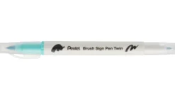 Dwustronny pisak pędzelkowy Brush Sign Pen Twin - Pentel - szmaragdowy
