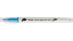 Dwustronny pisak pędzelkowy Brush Sign Pen Twin - Pentel - turkusowy