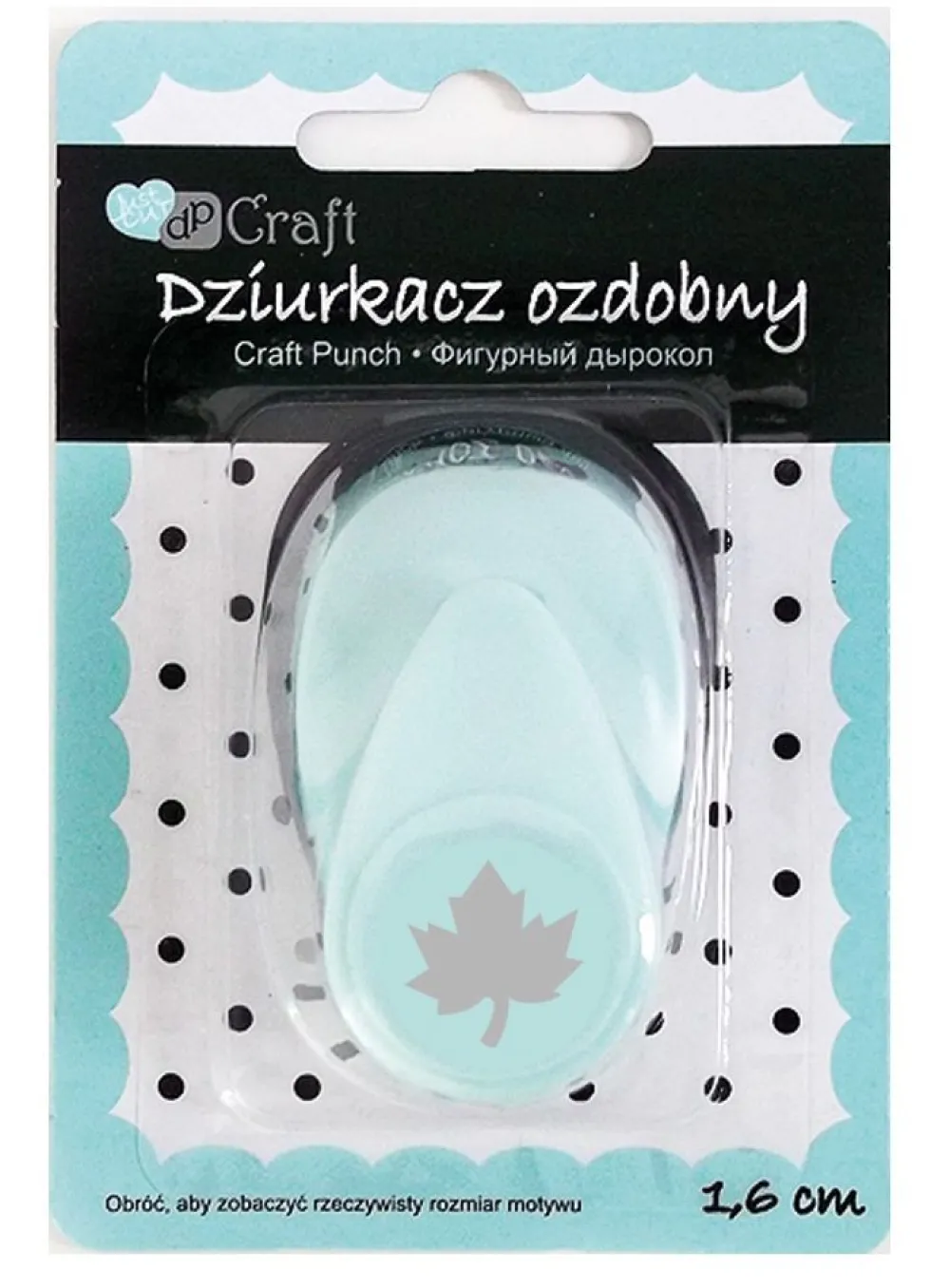 Dziurkacz ozdobny Liść Klonu - DpCraft - 1,6 cm