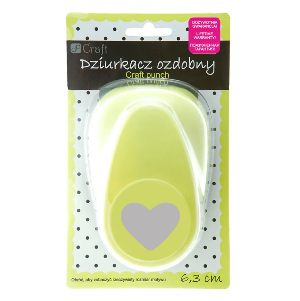 Dziurkacz ozdobny Serce - DpCraft - 6,3 cm
