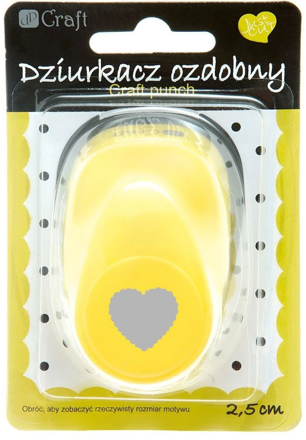Dziurkacz ozdobny Serce z falbanką - DpCraft - 2,5 cm