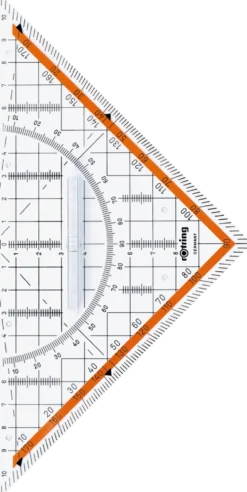 Ekierka geometryczna Centro z uchwytem - Rotring - 22 cm/45