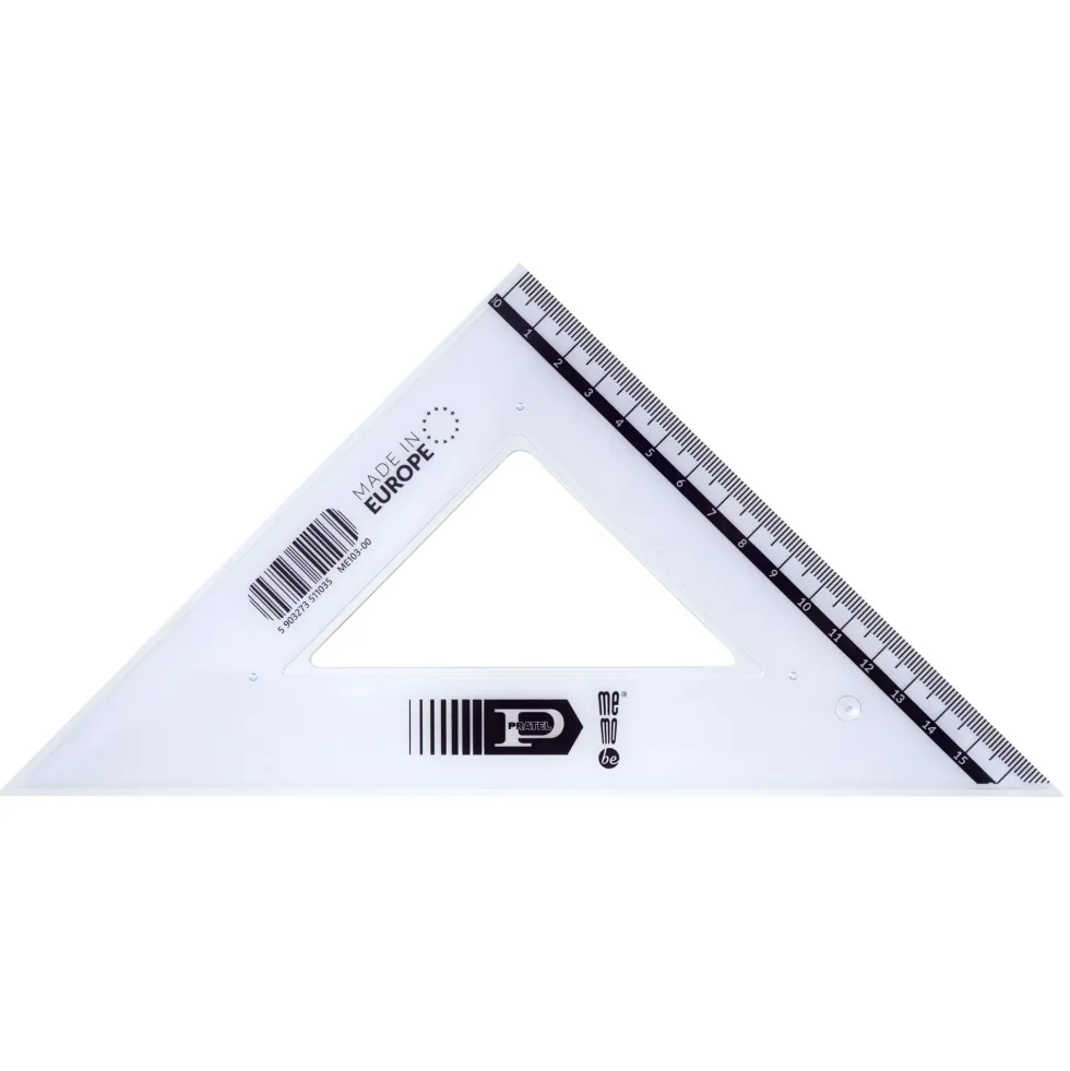 Ekierka plastikowa Pratel - MemoBe - 25 cm 45 stopni