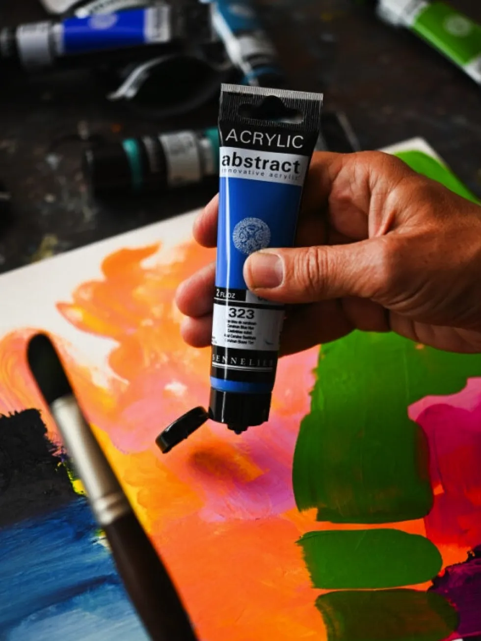 Farba akrylowa Abstract - Sennelier - 613 Cadmium Red Light Hue 60 ml