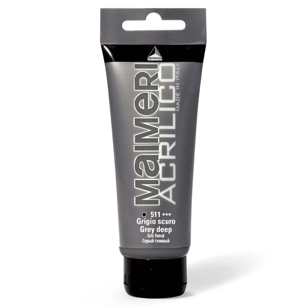 Farba akrylowa Acrilico - Maimeri - 511, Grey Deep, 200 ml