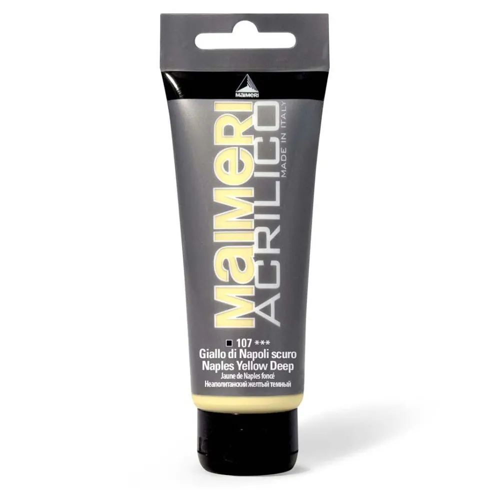 Farba akrylowa Acrilico - Maimeri - 107, Naples Yellow Deep, 200 ml
