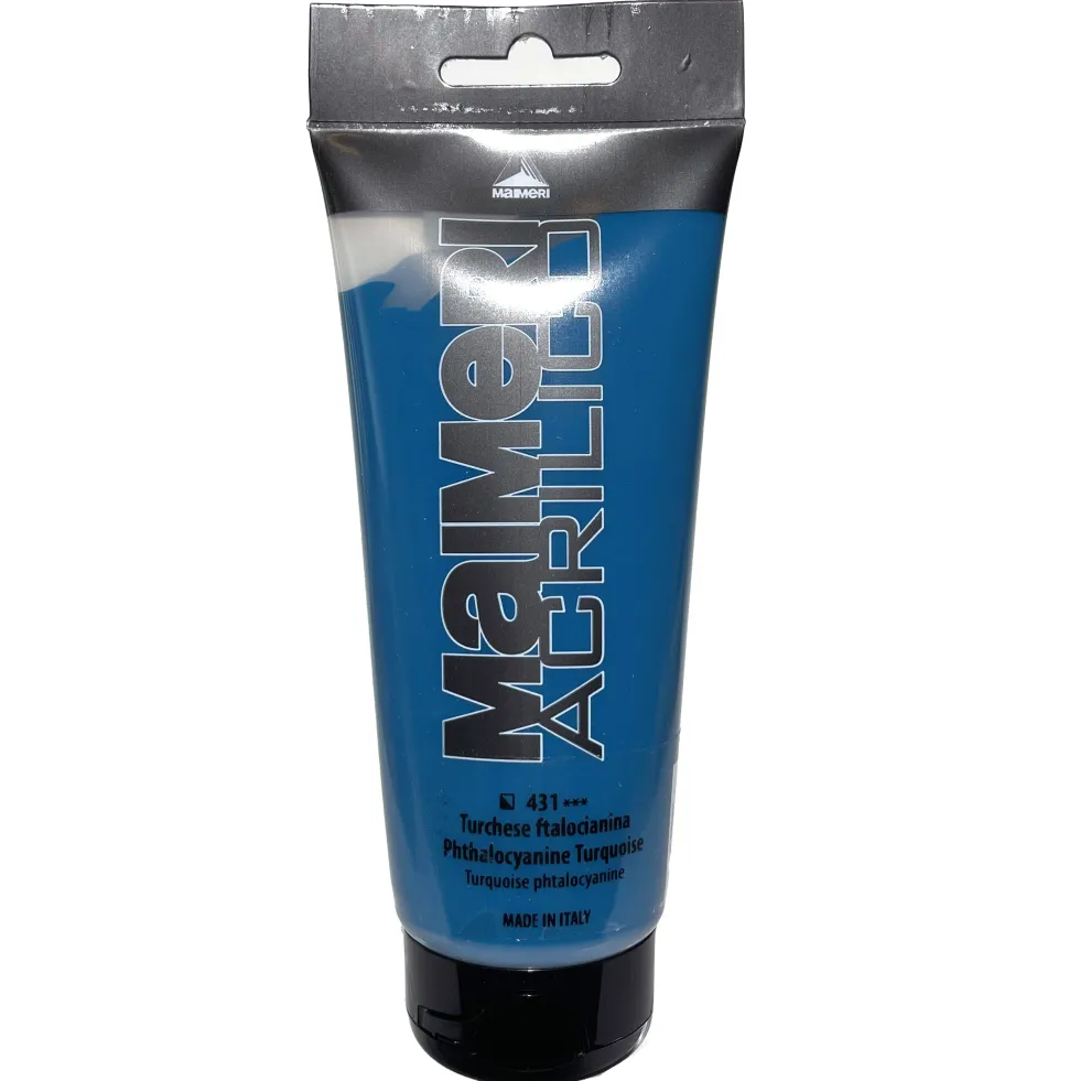 Farba akrylowa Acrilico - Maimeri - 431, Phthalocyanine Turquoise, 200 ml