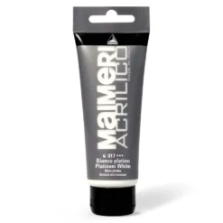 Farba akrylowa Acrilico - Maimeri - 017, Platinum White, 200 ml