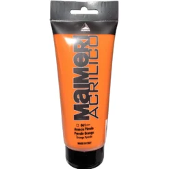 Farba akrylowa Acrilico - Maimeri - 061, Pyrrole Orange, 200 ml