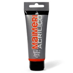 Farba akrylowa Acrilico - Maimeri - 274, Scarlet, 200 ml