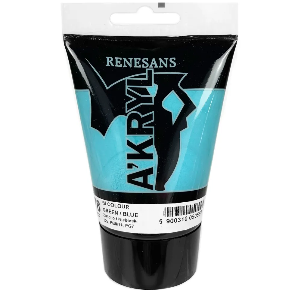 Farba akrylowa A'kryl Bicolor - Renesans - 78, green blue, 100 ml
