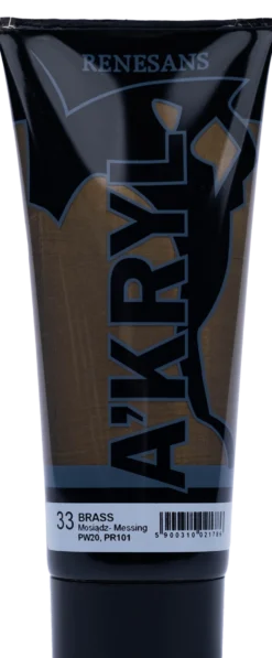 Farba akrylowa A'kryl metaliczna - Renesans - 33, brass, 200 ml