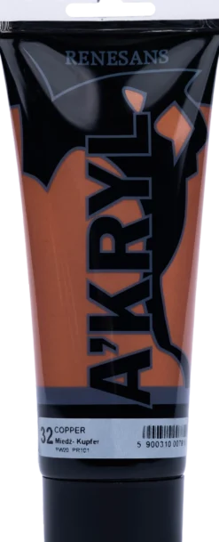 Farba akrylowa A'kryl metaliczna - Renesans - 32, copper, 200 ml