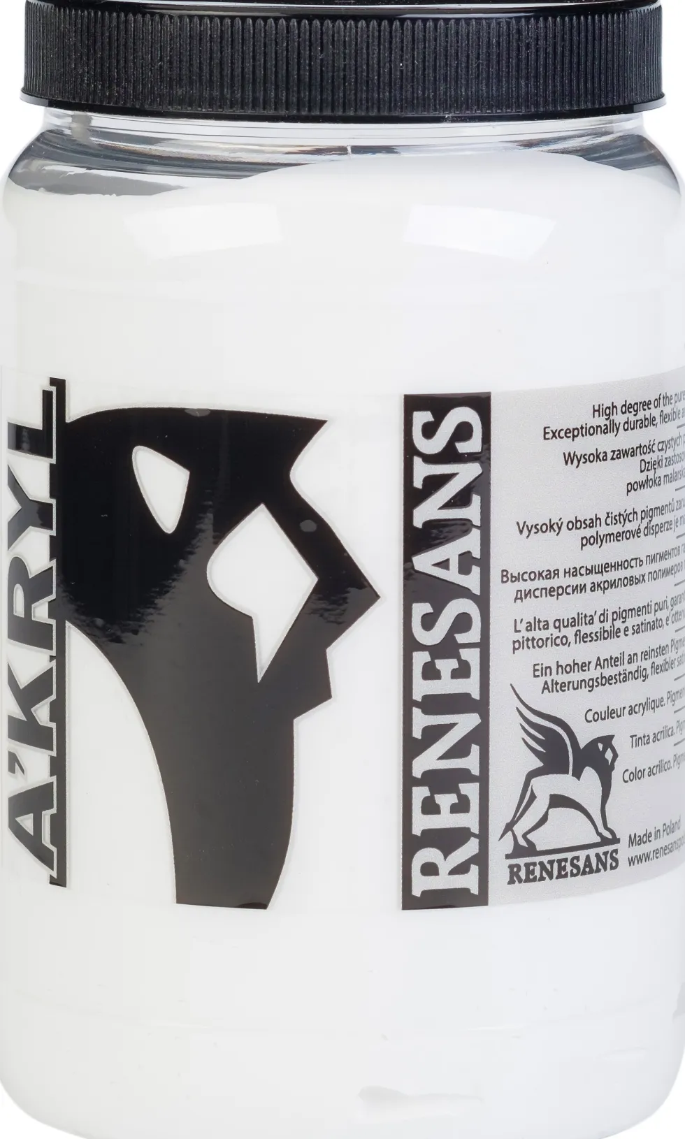 Farba akrylowa A'kryl - Renesans - 01, biel tytanowa, 500 ml