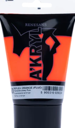 Farba akrylowa A'kryl - Renesans - pomarańcz fluorescencyjna, 100 ml