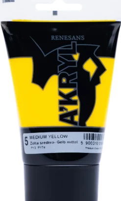 Farba akrylowa A'kryl - Renesans - żółć średnia, 100 ml