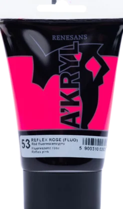 Farba akrylowa A'kryl - Renesans - różowy fluorescencyjny, 100 ml