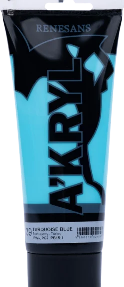 Farba akrylowa A'kryl - Renesans - turkusowa, 200 ml