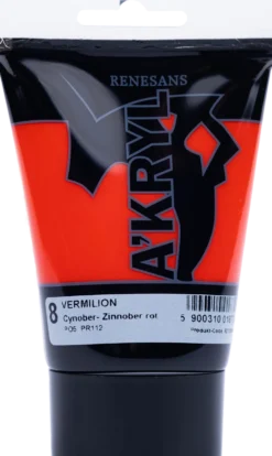 Farba akrylowa A'kryl - Renesans - 08, Vermilion, 100 ml