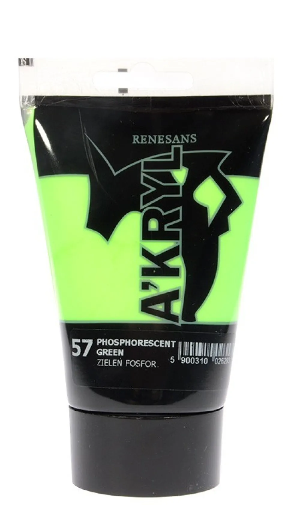 Farba akrylowa A'kryl - Renesans - zieleń fosforyzująca, 100 ml