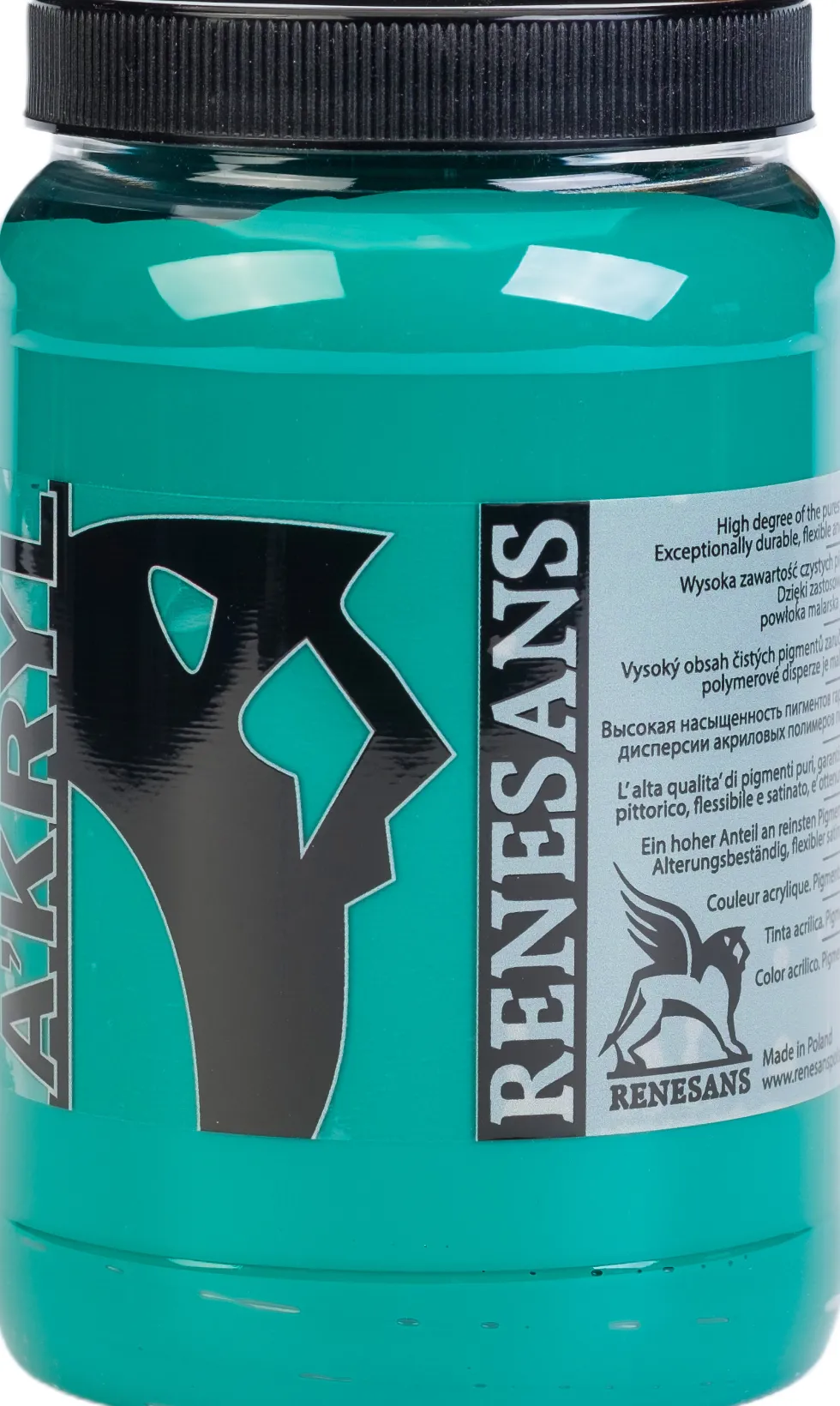 Farba akrylowa A'kryl - Renesans - 16, zieleń ftalo, 500 ml