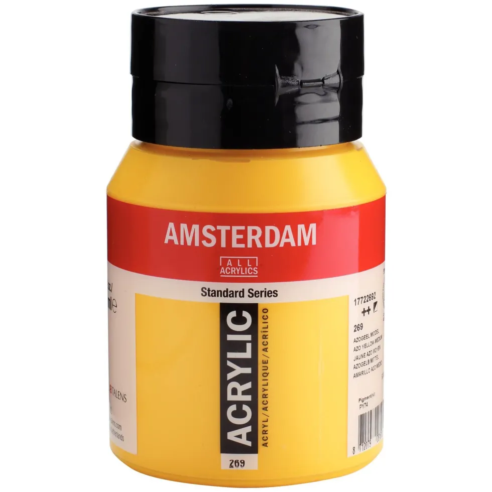 Farba akrylowa - Amsterdam - 269, Azo Yellow Medium, 500 ml