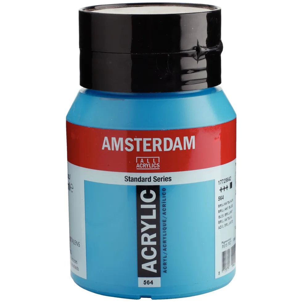 Farba akrylowa - Amsterdam - 564, Brilliant Blue, 500 ml