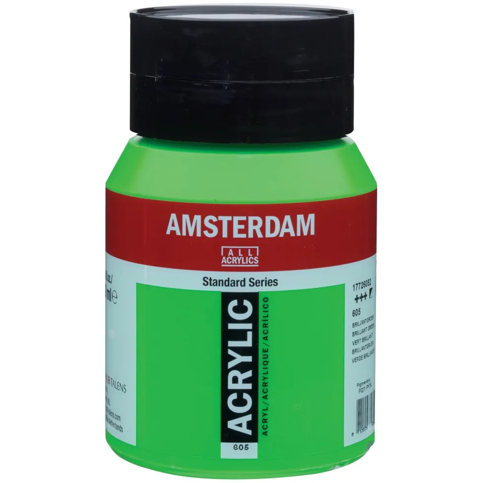 Farba akrylowa - Amsterdam - 605, Brilliant Green, 500 ml