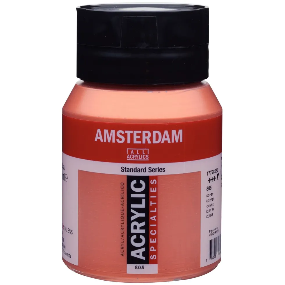 Farba akrylowa - Amsterdam - 805, Copper, 500 ml
