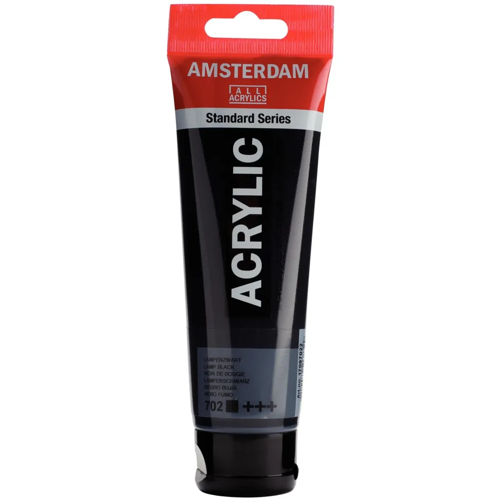 Farba akrylowa - Amsterdam - Lamp Black, 120 ml
