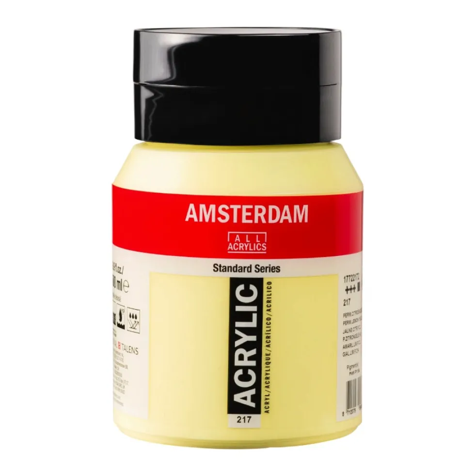Farba akrylowa - Amsterdam - 217 Lemon Yellow 500 ml