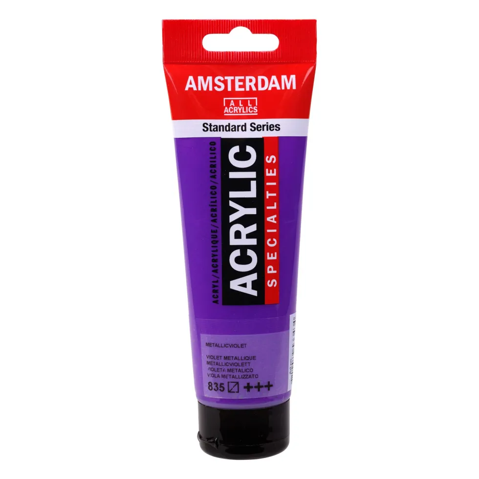 Farba akrylowa - Amsterdam - 835, Metallic Violet, 120 ml