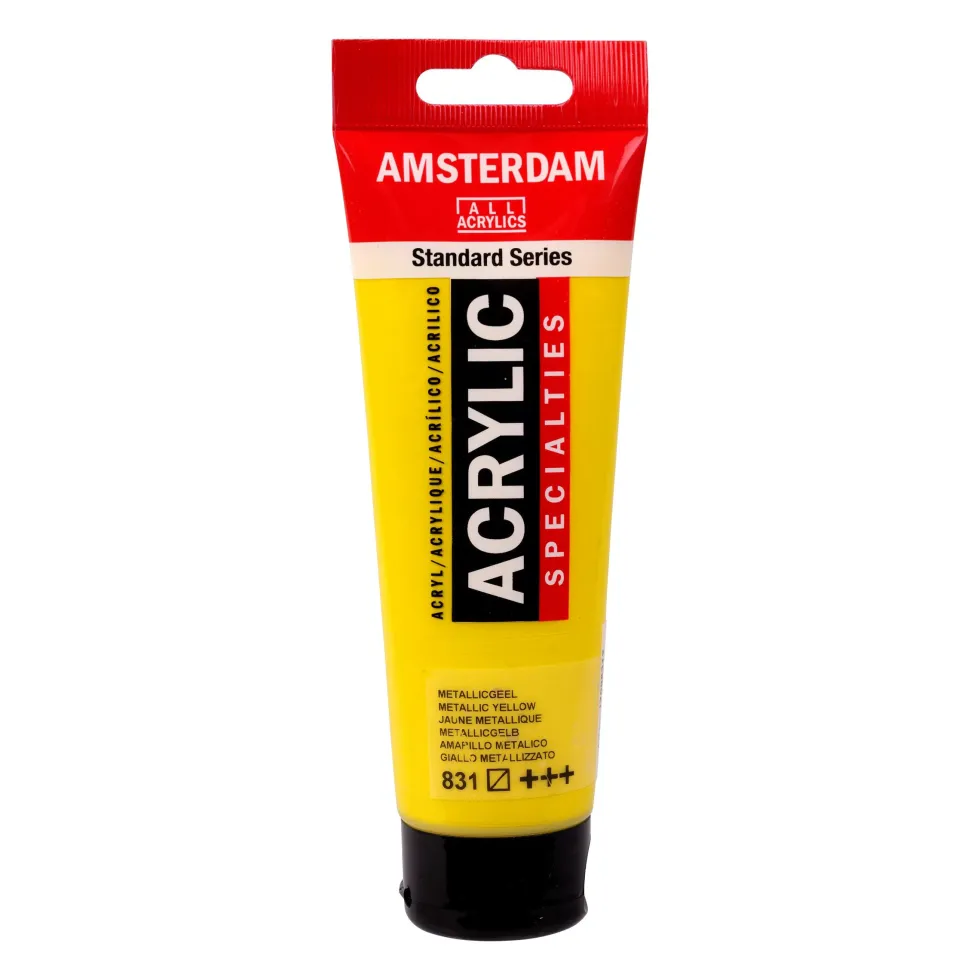 Farba akrylowa - Amsterdam - 831, Metallic Yellow, 120 ml