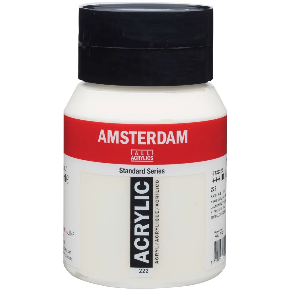 Farba akrylowa - Amsterdam - 222, Naples Yellow Light, 500 ml