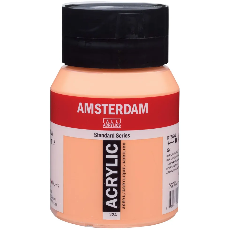 Farba akrylowa - Amsterdam - 224, Naples Yellow Red, 500 ml