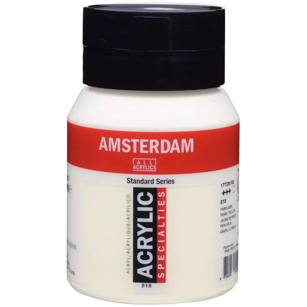 Farba akrylowa - Amsterdam - 818, Pearl Yellow, 500 ml